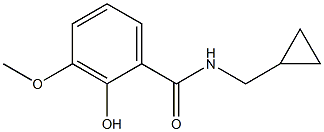 N-(cyclopropylmethyl)-2-hydroxy-3-methoxybenzamide 结构式