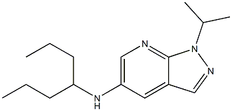 N-(heptan-4-yl)-1-(propan-2-yl)-1H-pyrazolo[3,4-b]pyridin-5-amine 结构式