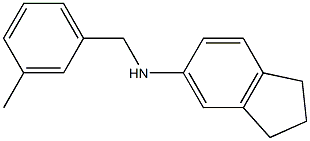 N-[(3-methylphenyl)methyl]-2,3-dihydro-1H-inden-5-amine 结构式