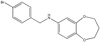 N-[(4-bromophenyl)methyl]-3,4-dihydro-2H-1,5-benzodioxepin-7-amine 结构式