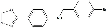 N-[(4-bromophenyl)methyl]-4-(1,3,4-oxadiazol-2-yl)aniline 结构式