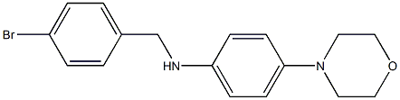 N-[(4-bromophenyl)methyl]-4-(morpholin-4-yl)aniline 结构式