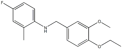 N-[(4-ethoxy-3-methoxyphenyl)methyl]-4-fluoro-2-methylaniline 结构式