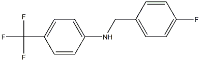 N-[(4-fluorophenyl)methyl]-4-(trifluoromethyl)aniline 结构式