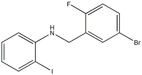 N-[(5-bromo-2-fluorophenyl)methyl]-2-iodoaniline 结构式