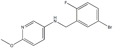 N-[(5-bromo-2-fluorophenyl)methyl]-6-methoxypyridin-3-amine 结构式