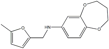 N-[(5-methylfuran-2-yl)methyl]-3,4-dihydro-2H-1,5-benzodioxepin-7-amine 结构式