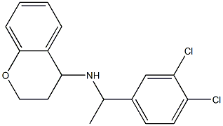 N-[1-(3,4-dichlorophenyl)ethyl]-3,4-dihydro-2H-1-benzopyran-4-amine 结构式