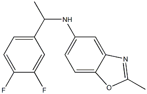 N-[1-(3,4-difluorophenyl)ethyl]-2-methyl-1,3-benzoxazol-5-amine 结构式