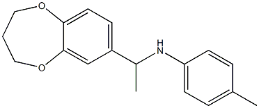 N-[1-(3,4-dihydro-2H-1,5-benzodioxepin-7-yl)ethyl]-4-methylaniline 结构式