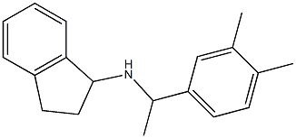 N-[1-(3,4-dimethylphenyl)ethyl]-2,3-dihydro-1H-inden-1-amine 结构式