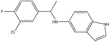 N-[1-(3-chloro-4-fluorophenyl)ethyl]-1H-indol-5-amine 结构式