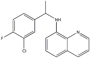 N-[1-(3-chloro-4-fluorophenyl)ethyl]quinolin-8-amine 结构式