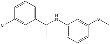 N-[1-(3-chlorophenyl)ethyl]-3-(methylsulfanyl)aniline 结构式