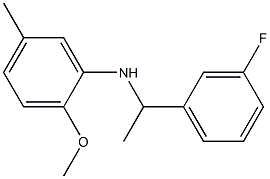 N-[1-(3-fluorophenyl)ethyl]-2-methoxy-5-methylaniline 结构式