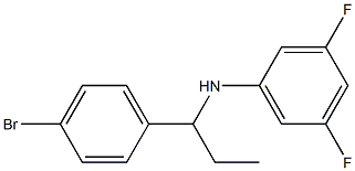 N-[1-(4-bromophenyl)propyl]-3,5-difluoroaniline 结构式