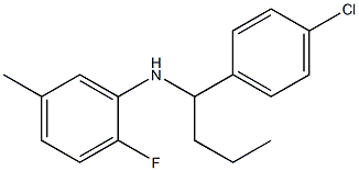 N-[1-(4-chlorophenyl)butyl]-2-fluoro-5-methylaniline 结构式