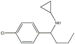 N-[1-(4-chlorophenyl)butyl]cyclopropanamine 结构式