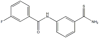 N-[3-(aminocarbonothioyl)phenyl]-3-fluorobenzamide 结构式