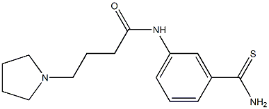 N-[3-(aminocarbonothioyl)phenyl]-4-pyrrolidin-1-ylbutanamide 结构式