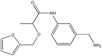 N-[3-(aminomethyl)phenyl]-2-(2-furylmethoxy)propanamide 结构式