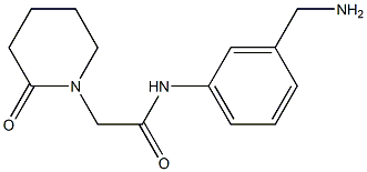 N-[3-(aminomethyl)phenyl]-2-(2-oxopiperidin-1-yl)acetamide 结构式