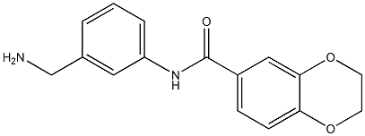 N-[3-(aminomethyl)phenyl]-2,3-dihydro-1,4-benzodioxine-6-carboxamide 结构式