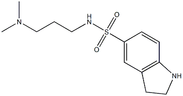 N-[3-(dimethylamino)propyl]-2,3-dihydro-1H-indole-5-sulfonamide 结构式