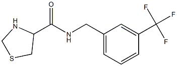 N-[3-(trifluoromethyl)benzyl]-1,3-thiazolidine-4-carboxamide 结构式