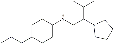 N-[3-methyl-2-(pyrrolidin-1-yl)butyl]-4-propylcyclohexan-1-amine 结构式