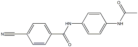 N-[4-(acetylamino)phenyl]-4-cyanobenzamide 结构式