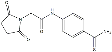 N-[4-(aminocarbonothioyl)phenyl]-2-(2,5-dioxopyrrolidin-1-yl)acetamide 结构式