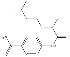 N-[4-(aminocarbonothioyl)phenyl]-2-(3-methylbutoxy)propanamide 结构式
