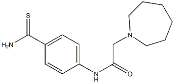 N-[4-(aminocarbonothioyl)phenyl]-2-azepan-1-ylacetamide 结构式