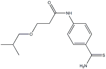 N-[4-(aminocarbonothioyl)phenyl]-3-isobutoxypropanamide 结构式