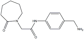 N-[4-(aminomethyl)phenyl]-2-(2-oxoazepan-1-yl)acetamide 结构式