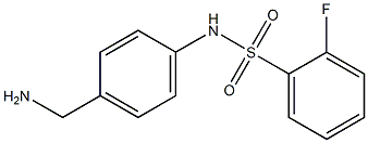 N-[4-(aminomethyl)phenyl]-2-fluorobenzenesulfonamide 结构式