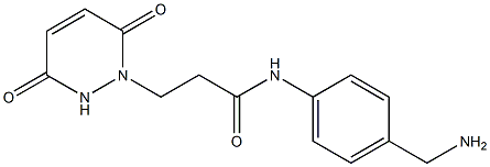 N-[4-(aminomethyl)phenyl]-3-(3,6-dioxo-3,6-dihydropyridazin-1(2H)-yl)propanamide 结构式