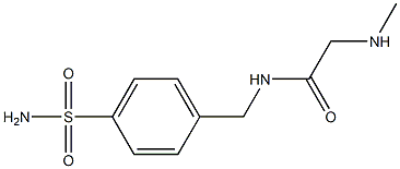 N-[4-(aminosulfonyl)benzyl]-2-(methylamino)acetamide 结构式