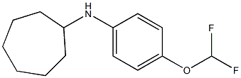 N-[4-(difluoromethoxy)phenyl]cycloheptanamine 结构式