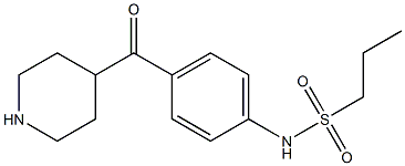 N-[4-(piperidin-4-ylcarbonyl)phenyl]propane-1-sulfonamide 结构式