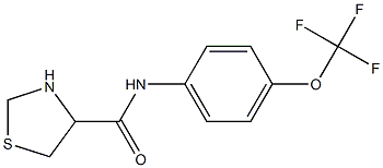 N-[4-(trifluoromethoxy)phenyl]-1,3-thiazolidine-4-carboxamide 结构式