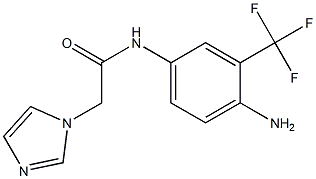 N-[4-amino-3-(trifluoromethyl)phenyl]-2-(1H-imidazol-1-yl)acetamide 结构式