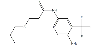N-[4-amino-3-(trifluoromethyl)phenyl]-3-[(2-methylpropyl)sulfanyl]propanamide 结构式