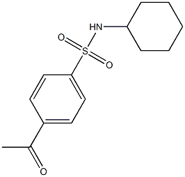 N-cyclohexyl-4-acetylbenzene-1-sulfonamide 结构式