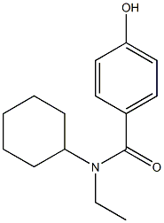 N-cyclohexyl-N-ethyl-4-hydroxybenzamide 结构式