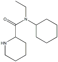 N-cyclohexyl-N-ethylpiperidine-2-carboxamide 结构式