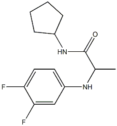N-cyclopentyl-2-[(3,4-difluorophenyl)amino]propanamide 结构式