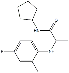 N-cyclopentyl-2-[(4-fluoro-2-methylphenyl)amino]propanamide 结构式