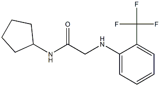 N-cyclopentyl-2-{[2-(trifluoromethyl)phenyl]amino}acetamide 结构式